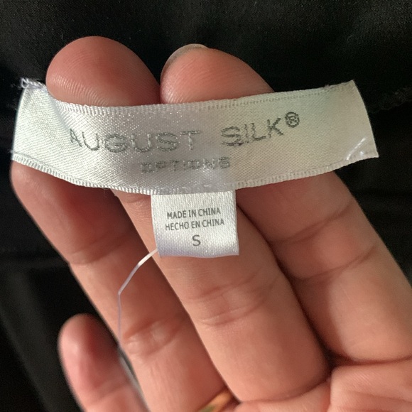 August Silk Options sz S pull on black skirt nwt minimalist - Picture 6 of 7